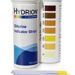 Professional Hydrion Chlorine Test Strips CH-1000, Range 0-1000 100 strips-0