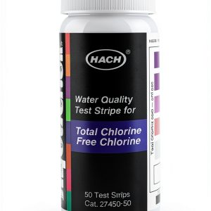 Hach Free & Total Chlorine Test Strips, 0-10 mg/L, Chlorine Testing, Water Quality Test Strips, Accurate Chlorine Measurement, Easy-to-Use Chlorine Test Strips, 2745050-0