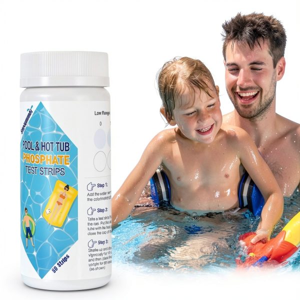 Phosphate Test Kit for Pool Hot-Tub: 50 Counts Water Phosphate Test Strips for Swimming Pool - Pool Phosphate Test Kit-5