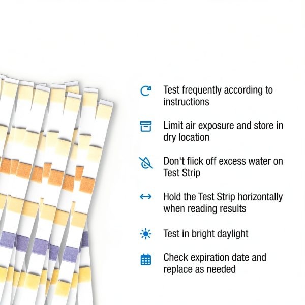 Taylor S-1452, 7-in-1 Pool and Spa Test Strips for Free Chlorine, Total Bromine/Chlorine, pH, Total Alkalinity, Total Hardness & Cyanuric Acid, 100 Water Test Strips | Made in The USA-4