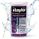 Taylor S-1452, 7-in-1 Pool and Spa Test Strips for Free Chlorine, Total Bromine/Chlorine, pH, Total Alkalinity, Total Hardness & Cyanuric Acid, 100 Water Test Strips | Made in The USA-0
