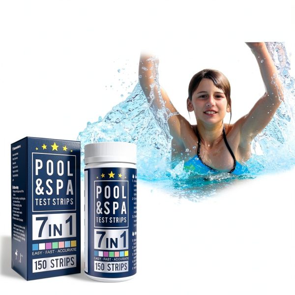 Hot Tub Test Strips 7-in-1 RIVANO 150-Strip Pool & Spa Water Kit-1