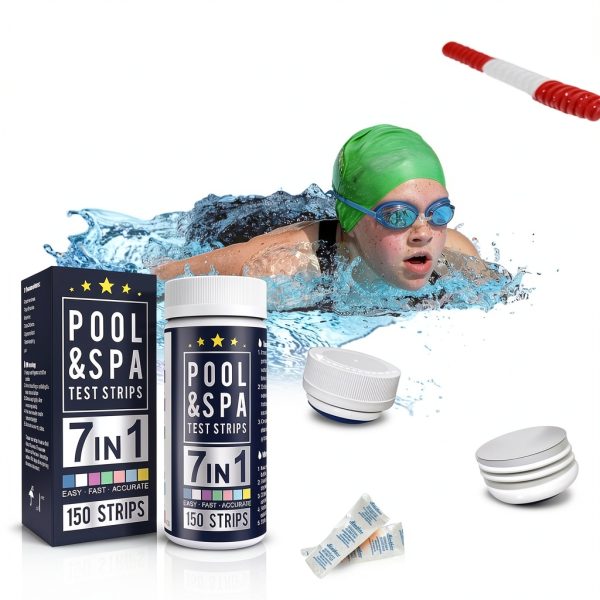 Hot Tub Test Strips 7-in-1 RIVANO 150-Strip Pool & Spa Water Kit-3