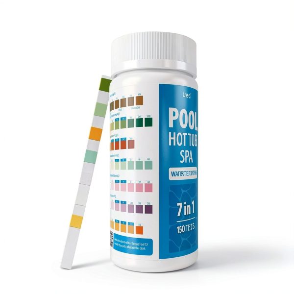 Swimming Pool and SPA Test Strips,Hot Tub Test Strips 7 in 1-150 Accurate Tests for pH, Hardness, Total Chlorine, Total Alkalinity, Cyanuric Acid and Bromine-2