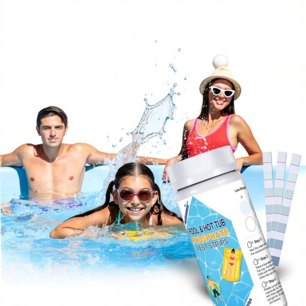 Phosphate Test Kit for Pool Hot-Tub: 50 Counts Water Phosphate Test Strips for Swimming Pool - Pool Phosphate Test Kit-2